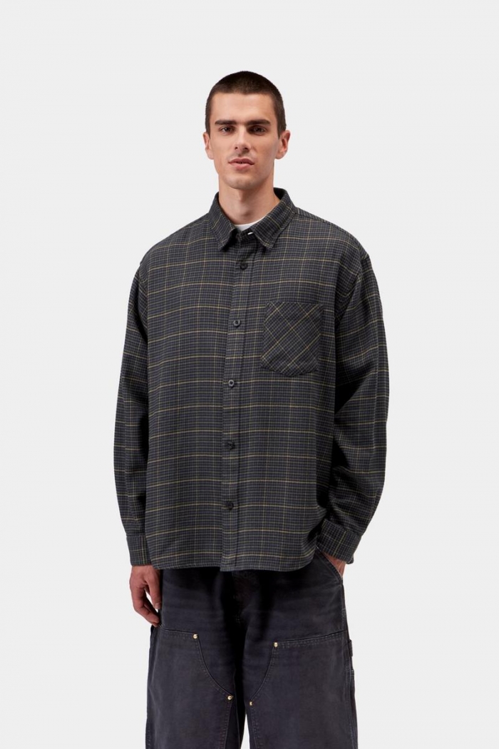 Carhartt L/S Todrick Shirt - Todrick Houndstooth, Blue