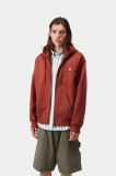 Carhartt Hooded American Script Jacket - Oxide Red Carhartt Hooded American Script Jacket - Oxide Red