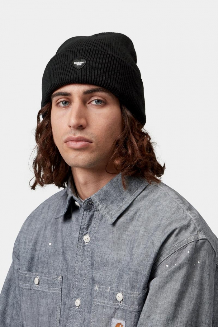 Carhartt Small Heart Beanie - Black