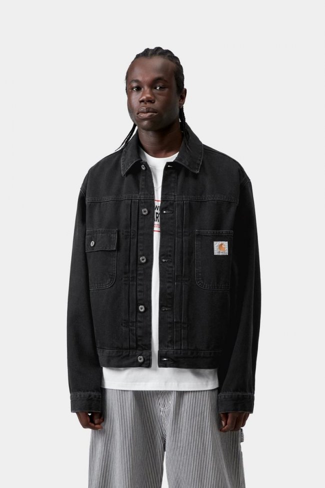 Carhartt Belmar Jacket - Black, Stone washed