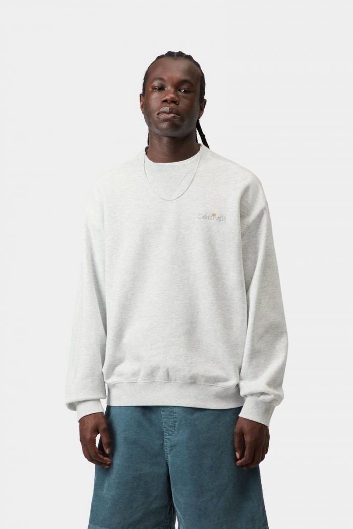 Carhartt WIP Label Sweatshirt - Ash Heather
