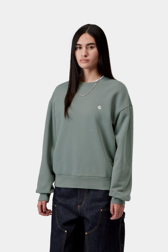 Carhartt Casey Sweatshirt - Velvet Green / Silver