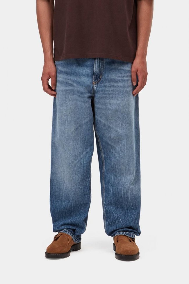 Carhartt Single Knee Pant - Blue, Marble used wash