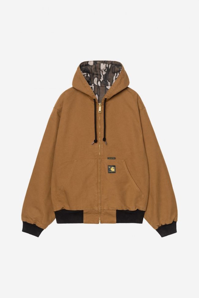 Carhartt OG Active Jacket 50th Anniversary Edition Canvas - Hamilton Brown / Camo Trebark, Rinsed Carhartt OG Active Jacket 50th Anniversary Edition Canvas - Hamilton Brown / Camo Trebark, Rinsed