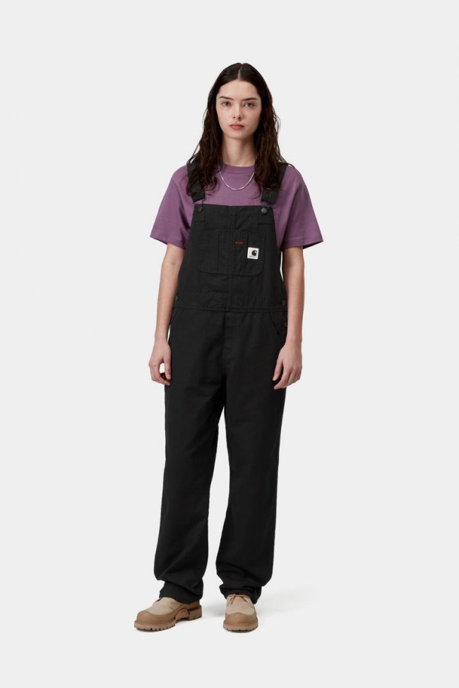 Carhartt Bib Overall Straight - Black, Rinsed Carhartt Bib Overall Straight - Black, Rinsed