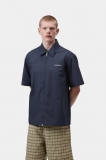 Carhartt S/S Postal Zip Shirt - Blue / Wax Carhartt S/S Postal Zip Shirt - Blue / Wax