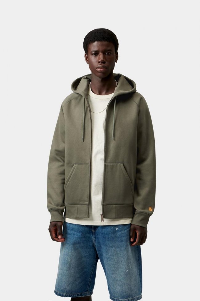 Carhartt Hooded Chase Jacket - Leaf / Gold