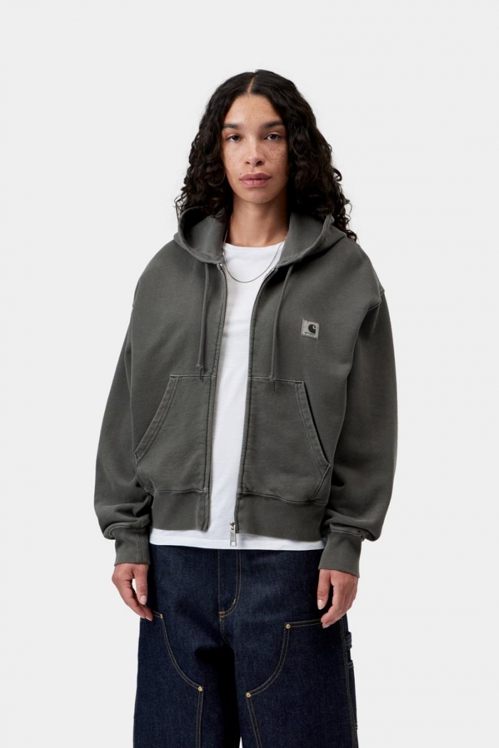 Carhartt Hooded Nelson Jacket - Black, Garment dyed