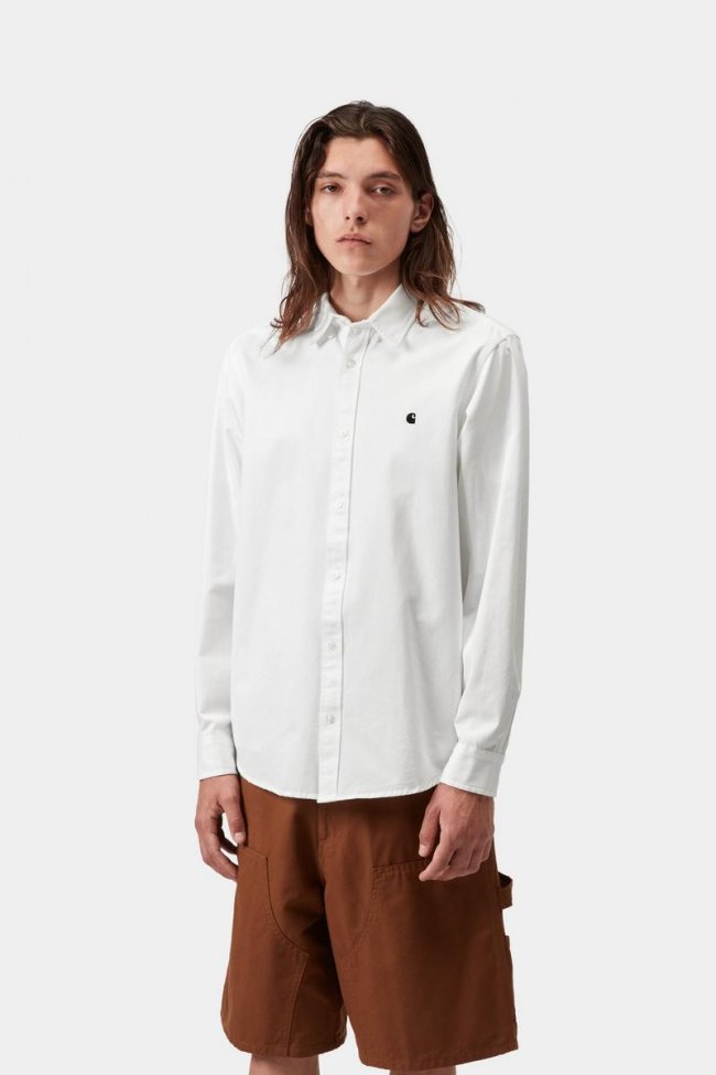 Carhartt L/S Madison Shirt - White / Black