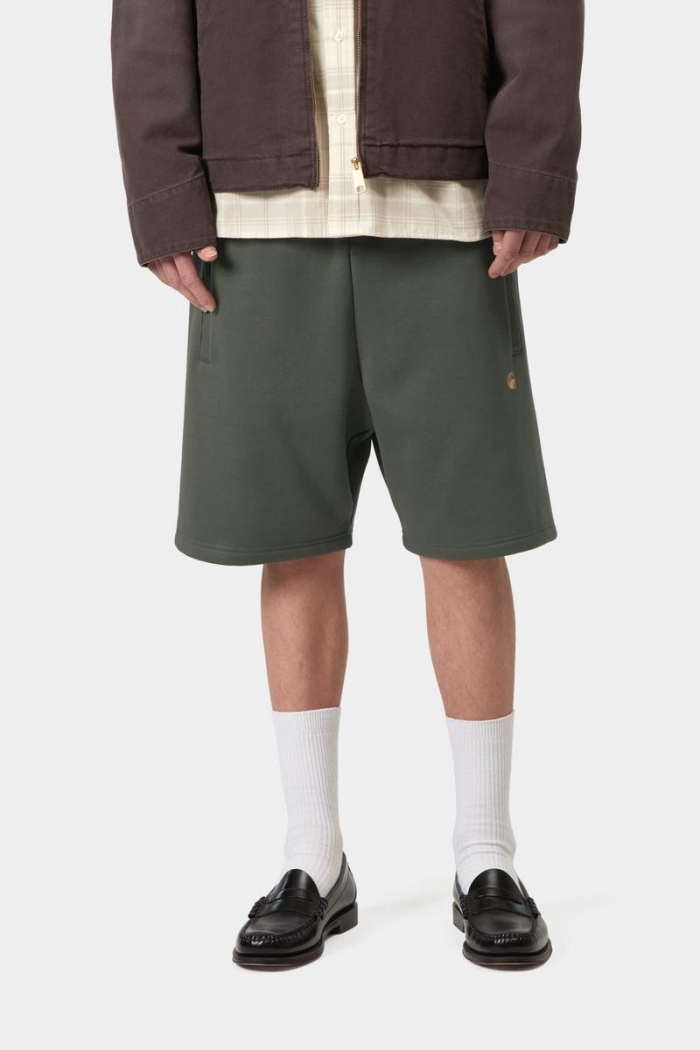 Carhartt Chase Sweat Short - Leaf / Gold