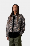 Carhartt OG Detroit Jacket - Camo Feather Tree, Black / Black, Heavy stone wash Carhartt OG Detroit Jacket - Camo Feather Tree, Black / Black, Heavy stone wash