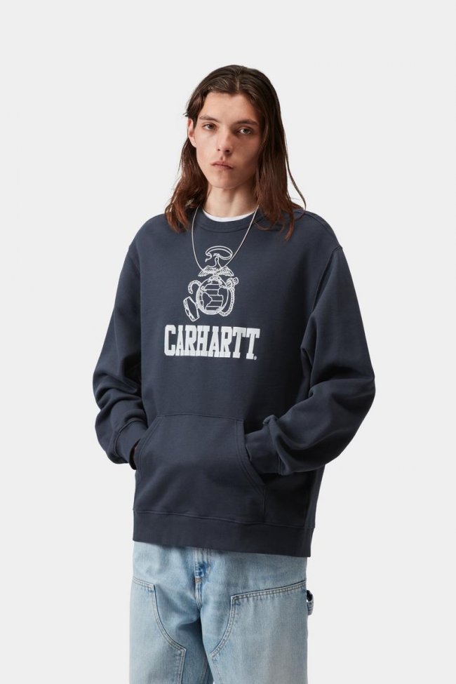 Carhartt Pond Corps Sweatshirt - Blue Carhartt Pond Corps Sweatshirt - Blue