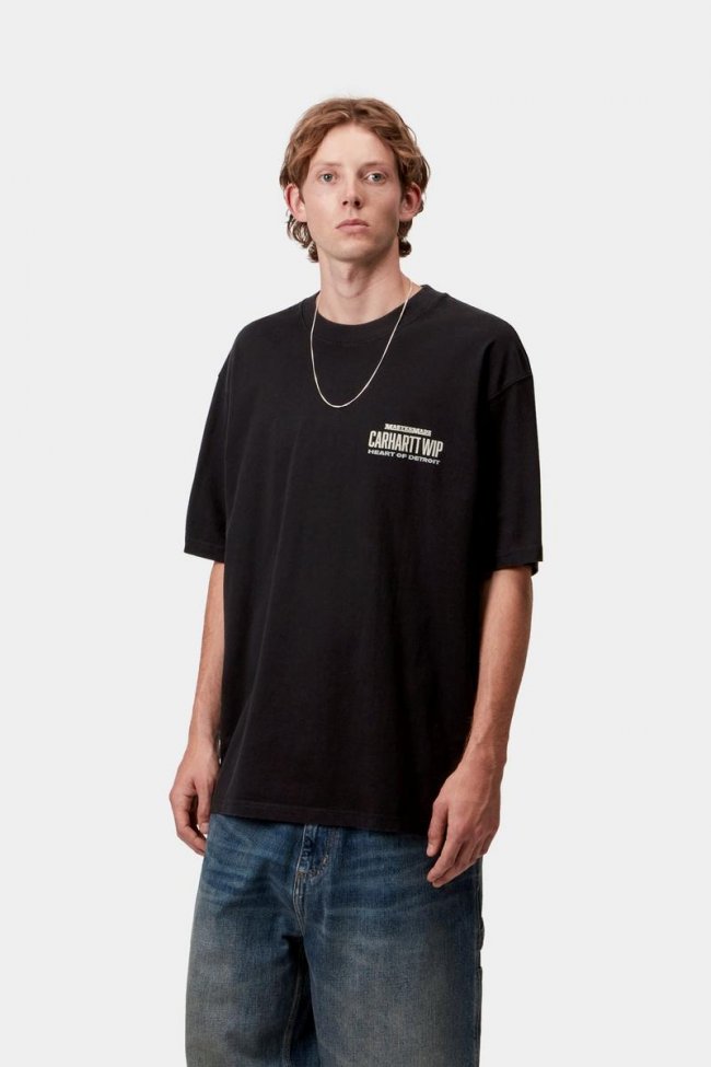 Carhartt S/S Arcan T-Shirt - Black, Heavy stone wash