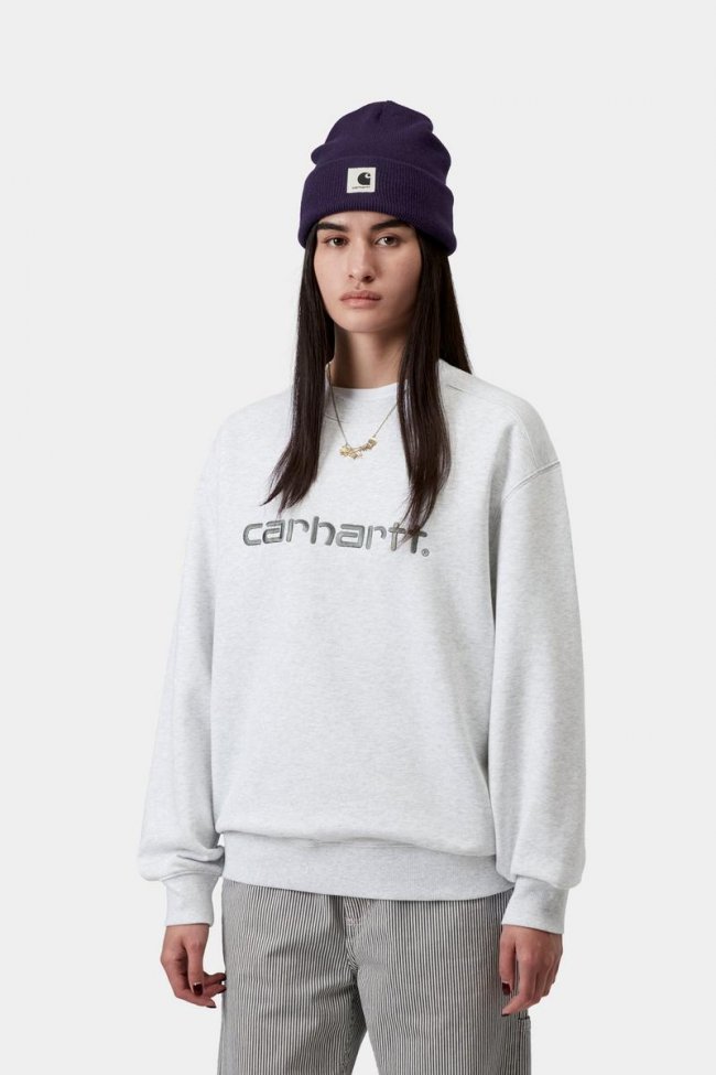 Carhartt Sweatshirt - Ash Heather / Velvet Green