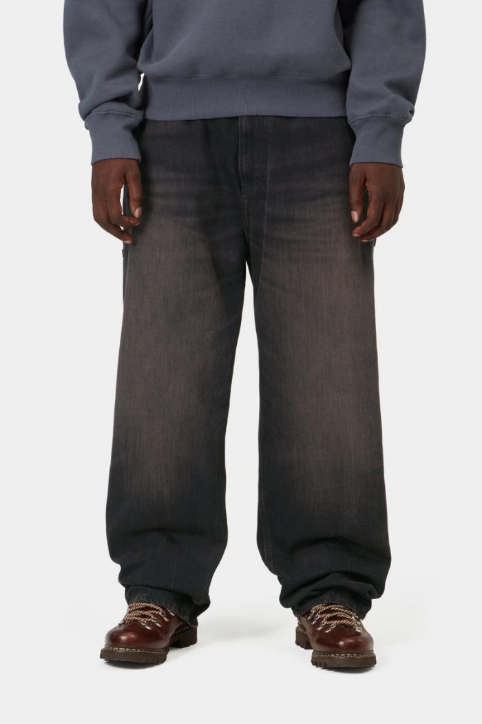 Carhartt OG Single Knee Pant - Black, Tobacco used wash
