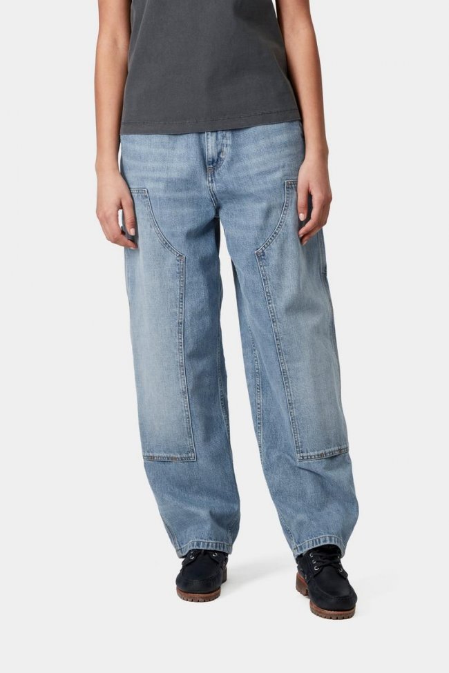 Carhartt Brandon Double Knee Pant - Blue, Burst washed