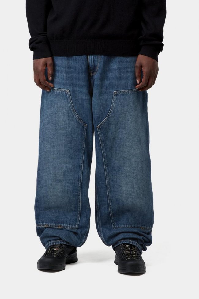 Carhartt OG Double Knee Pant - Blue, Dark used wash