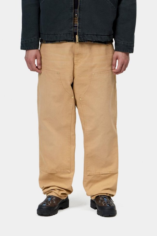 Carhartt Double Knee Pant - WIP Dusty H, Stone canvas Carhartt Double Knee Pant - WIP Dusty H, Stone canvas