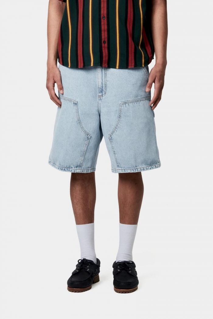 Carhartt Double Knee Short - Blue, Heavy stone bleached