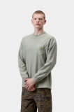 Carhartt L/S Loose Pocket T-Shirt - Shady Green, Garment dyed