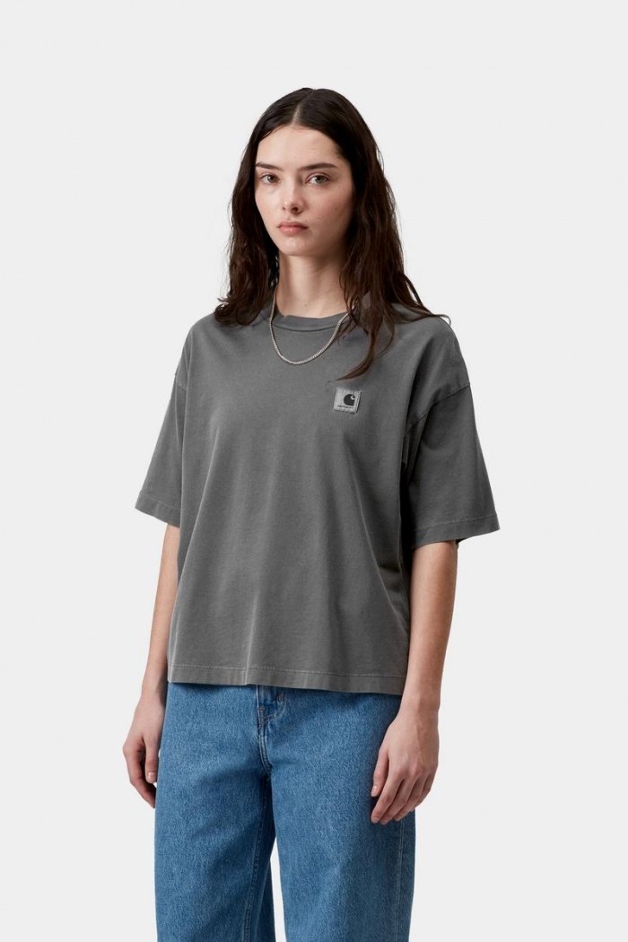 Carhartt S/S Nelson T-Shirt - Black, Garment dyed