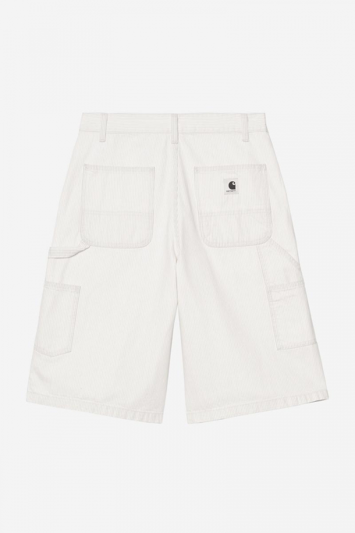 Carhartt Mercer Single Knee Short - Mercer Stripe, Graphite / Wax, Bleached
