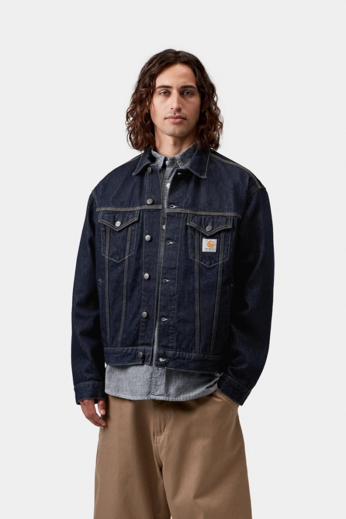 Carhartt Helston Jacket - Blue, Rinsed