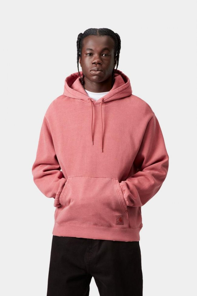 Carhartt Hooded Torion Sweatshirt - Marsala, Grind wash