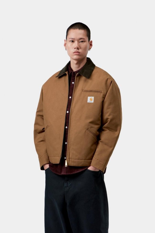 Carhartt OG Detroit Jacket (Winter) - WIP H Brown / Tobacco, Rigid Carhartt OG Detroit Jacket (Winter) - WIP H Brown / Tobacco, Rigid