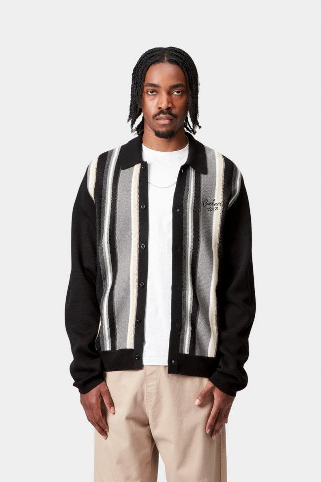 Carhartt Bainter Cardigan - Bainter Stripe, Graphite Carhartt Bainter Cardigan - Bainter Stripe, Graphite