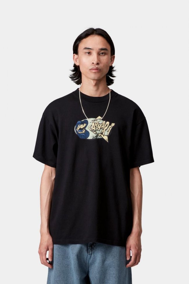 Carhartt S/S Louder T-Shirt - Black, Heavy enzyme wash