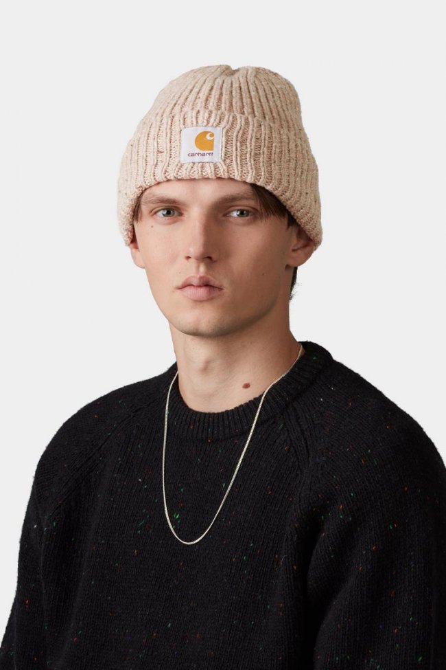 Carhartt Anglistic Beanie - Speckled Fleur de Sel