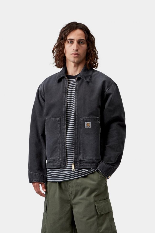 Carhartt OG Arcan Jacket - Black / Black, Destroy wash