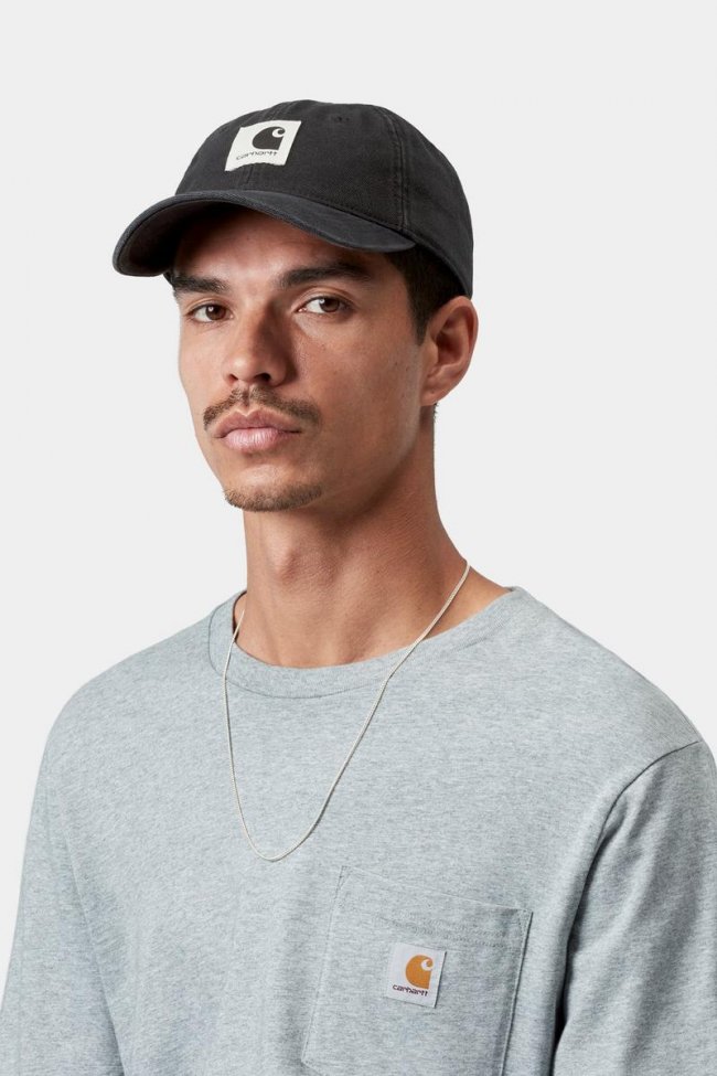 Carhartt Canvas Cap - Black, Stone washed