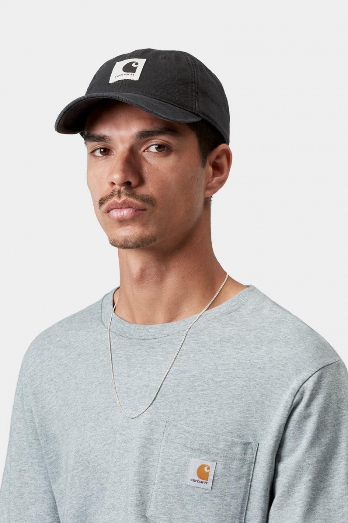 Carhartt Canvas Cap - Black, Stone washed