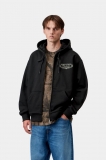 Carhartt Hooded Chez WIP Jacket - Black / Green Carhartt Hooded Chez WIP Jacket - Black / Green