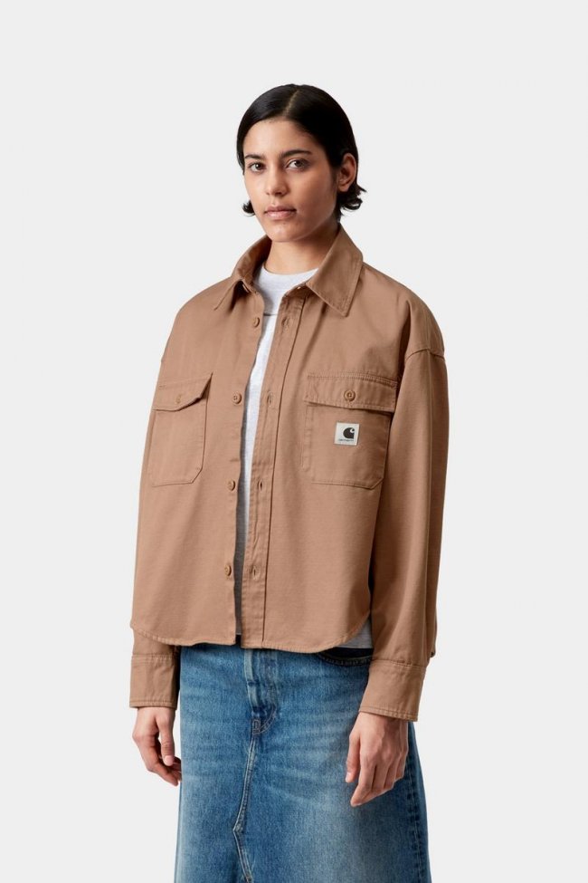 Carhartt Kelly Shirt Jac - Peanut, Rinsed Carhartt Kelly Shirt Jac - Peanut, Rinsed
