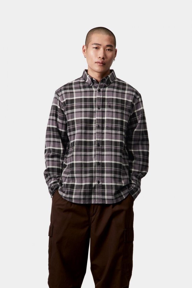 Carhartt L/S Fendrick Shirt - Fendrick Check, Black