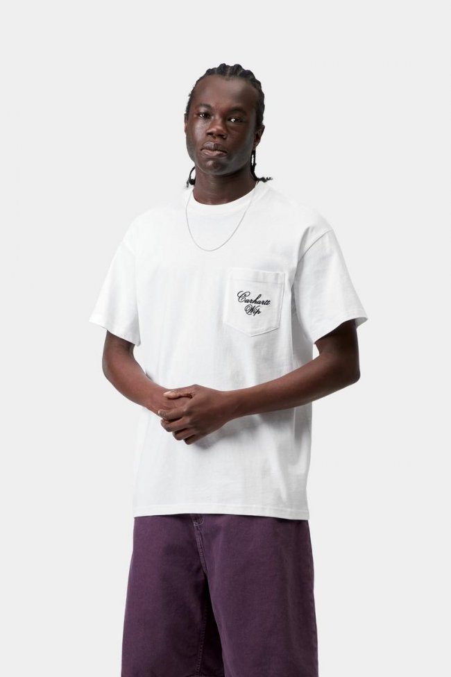 Carhartt S/S Longhand Pocket T-Shirt - White / Black Carhartt S/S Longhand Pocket T-Shirt - White / Black