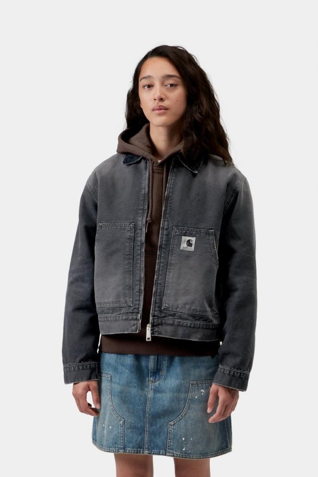 Carhartt OG Arcan Jacket - Black / Black, Destroy wash Carhartt OG Arcan Jacket - Black / Black, Destroy wash