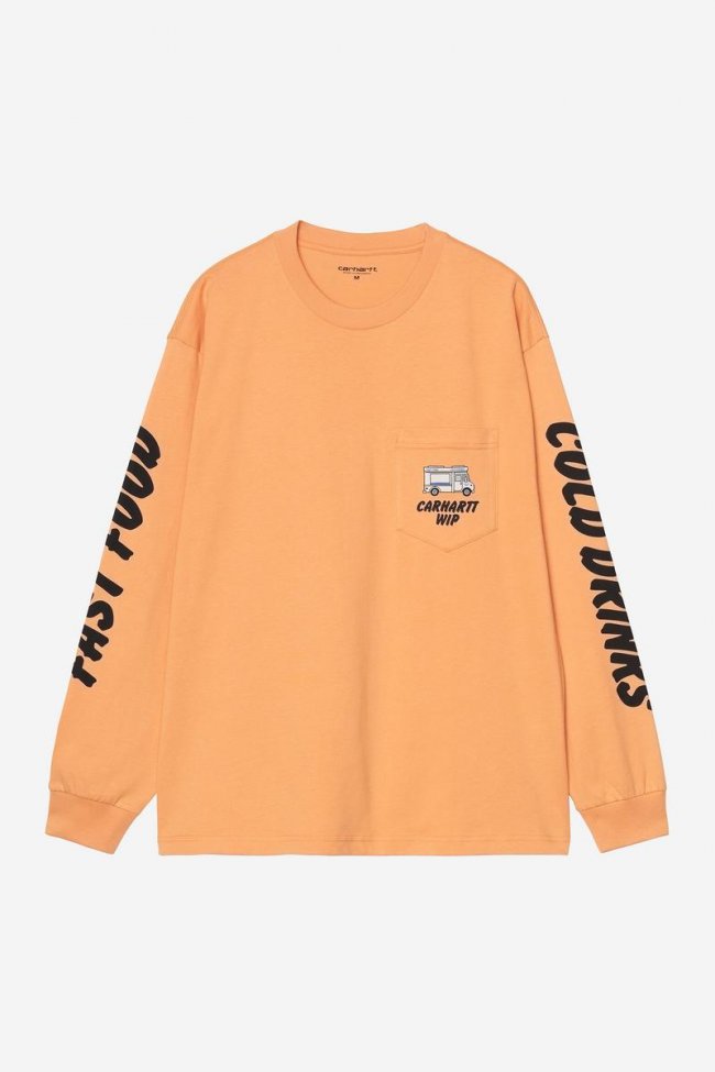 Carhartt L/S Cold Drinks T-Shirt - Gentle Orange