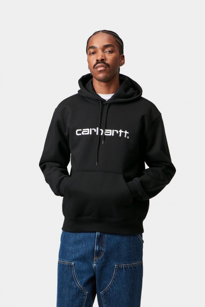 Carhartt Hooded Carhartt Sweatshirt - Black / White