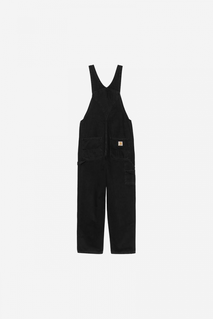 Carhartt Bib Overall - Black, Stone washed