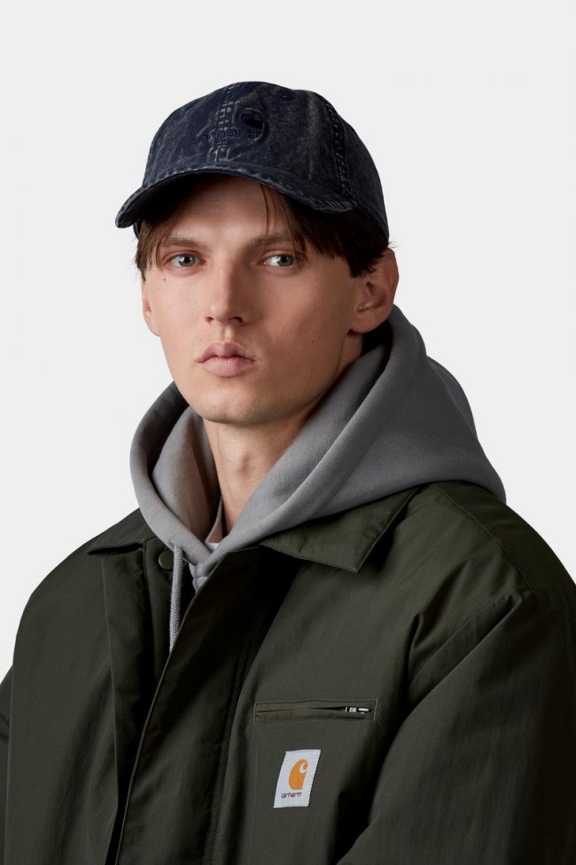Carhartt Lambert Cap - Dark Navy, Moon wash