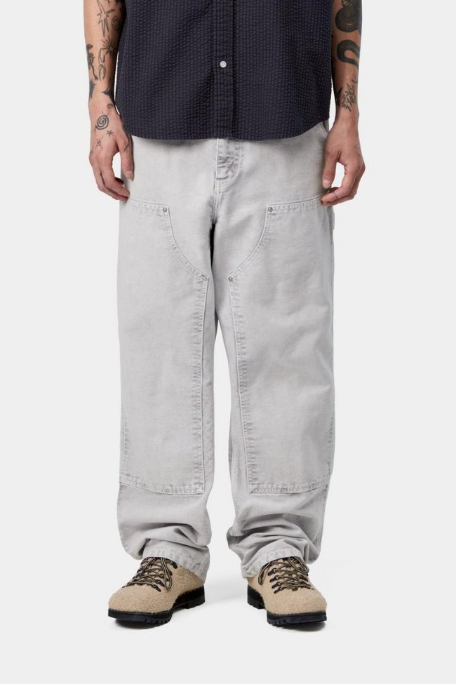 Carhartt Double Knee Pant - Black, Chalk wash