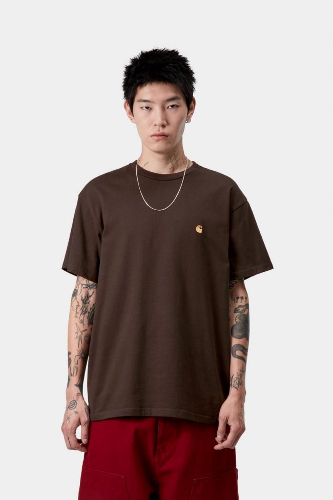 Carhartt S/S Chase T-Shirt - Tobacco / Gold