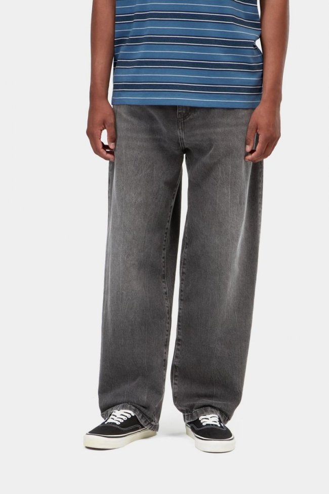 Carhartt Landon Pant - Black, Marble used wash