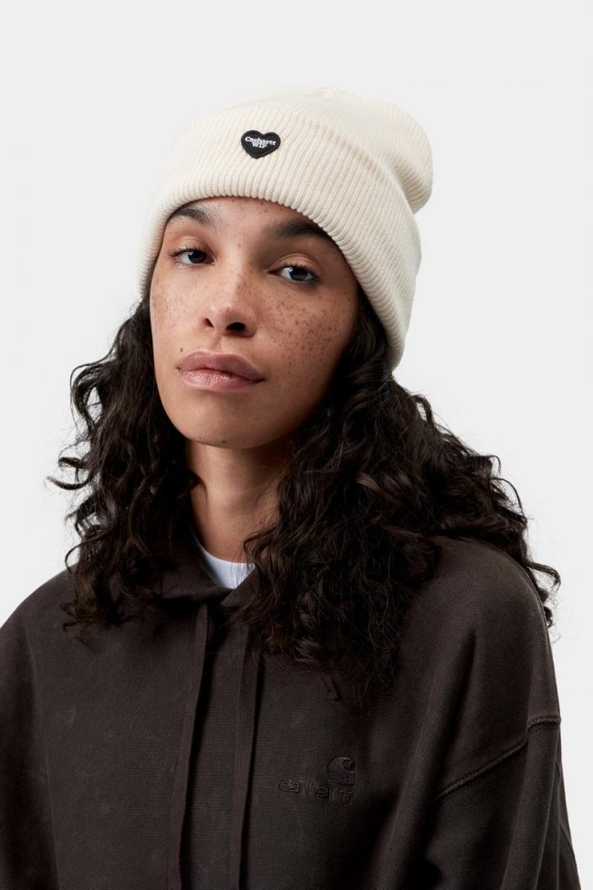 Carhartt Small Heart Beanie - Natural