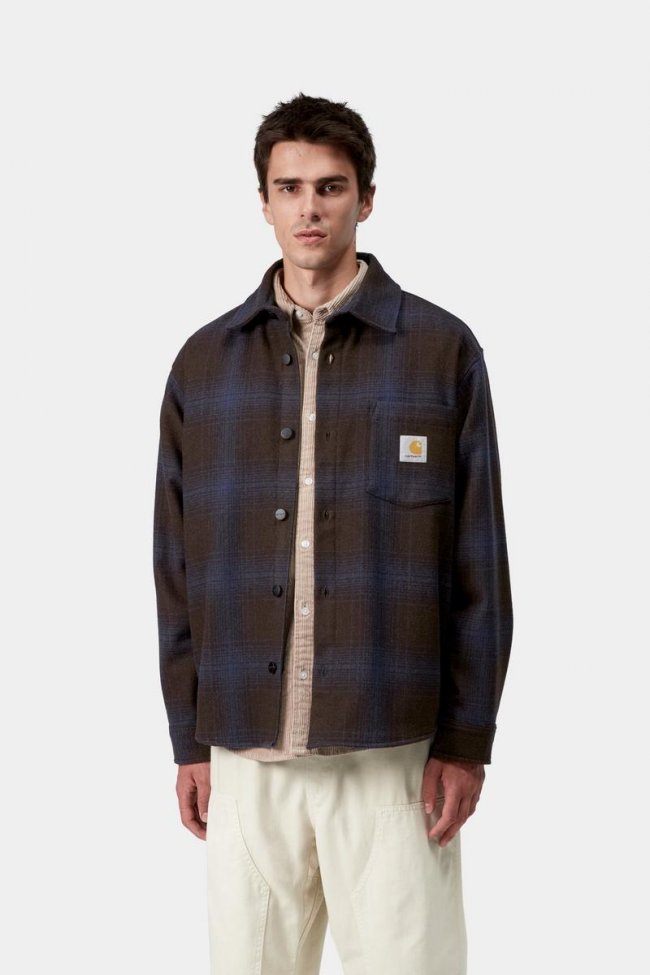 Carhartt Brennan Shirt Jac - Brennan Check, Palisander / Jupiter