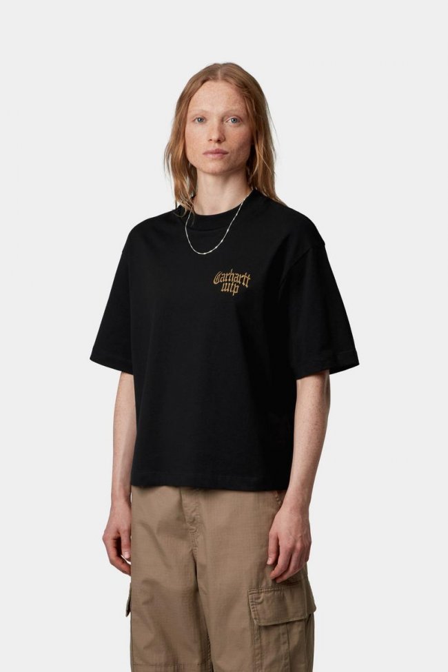 Carhartt S/S Blackletter T-Shirt - Black